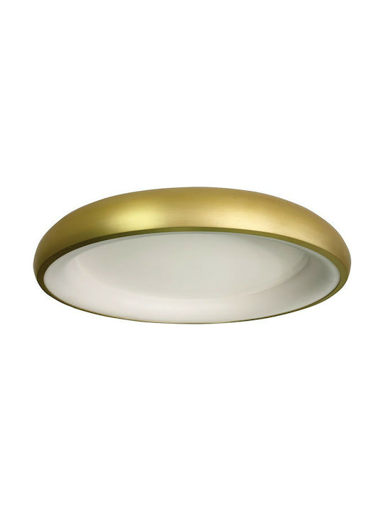 VK Lighting VK/04416CE/GD/W/61 Μοντέρνα Μεταλλική Πλαφονιέρα Οροφής με Ενσωματωμένο LED σε Χρυσό χρώμα 61.5cm